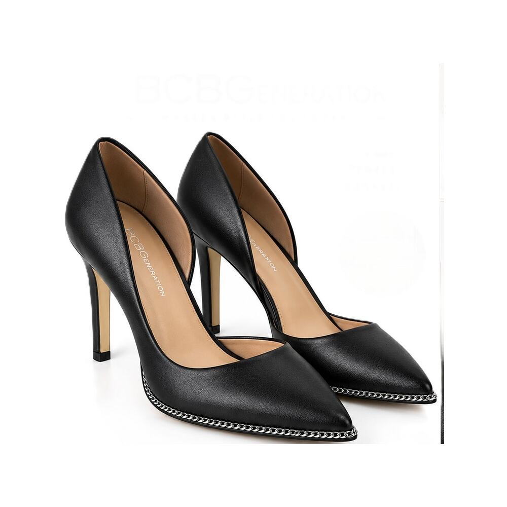 BCBGeneration Shoes Womens Size 9 Black Harnoy D'Orsay Pumps 4" Embellished